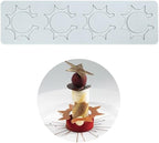 Silicone Molds 3D Hollow Leaf Chocolate Molds Honeycomb Bee Candy Mold Flower Pattern Fondant Mold Cake Topper Sugar Craft Decoration (O_Sun_9.6 * 2.68 * 0.08inch)