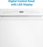 Midea MDF18A1AWW Built-in Dishwasher with 8 Place Settings, 6 Washing Programs, Stainless Steel Tub, Heated Dry, Energy Star, White