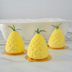 Pastry Tek 8 Cavities Pineapple Molds, 10 Oven-Ready Pineapple Jello Molds - Flexible, Freezable, White Silicone Tropical Fondant Molds, Easy Release, For Baking - Restaurantware