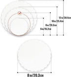 qiqee 8 Inch White Wave Cake Boards Round 50-Packs Circles Rounds Base Food-Grade Cardboard Wave Cake Plate（Thinner But Stronger）