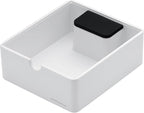 Normcore Compact Knock Box, Metal Espresso Knock Box, Heavy-Duty Knockbox, Anodized Aluminum, Espresso Accessories for Coffee Grounds, White