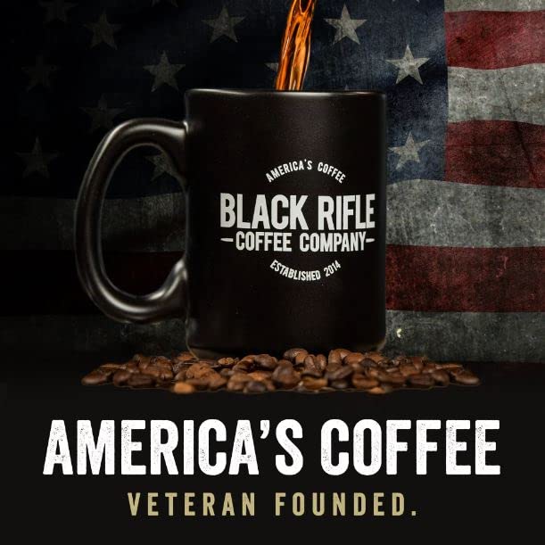 Black Rifle Coffee Company CAF, 12 Count, Medium Roast K Cups - Single Serve K Cups Coffee Pods - Kcup Pods Compatible with Keurig 1.0 & 2.0 - Made from Arabica Beans