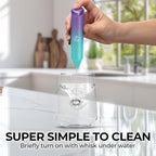 Zulay Kitchen Powerful Milk Frother Wand - Mini Handheld Stainless Steel - Battery Operated Drink Mixer for Coffee, Lattes, Cappuccino, Matcha - Froth Mate Gift - Aurora