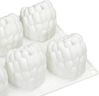 mostsom Silicone Dessert Mold, 6-Cavity Raspberry Pattern Chocolate Mousse Cake Mold, Flexible Baking Mold for Candy, Jelly, Ice Cube (B_ Raspberry)