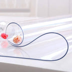 NECAUX Custom 36 x 79 Inch Clear Table Cover Protector, 1.5mm Thick Wood Grain Transparent Table Pad Non-Slip Tablecloth Plastic Protective Pad for Dining Room Table, Trainning Table, Conference Table