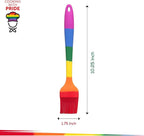 Cooking With Pride Non-Stick Pastry Brush, Heat-Safe Silicone With Iron Core, 8.5-Inch