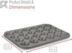 husMait Premium Quality Mini-Muffin Pan, Baking Sheet, and Cooling Rack. For Baking Mini Cupcakes, Muffins, Bite Size Tarts, Cookies. Non-Stick, Dishwasher Safe, Oven Safe (Set of 2 Muffin Pan)