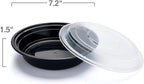 Glotoch Meal Prep Container, 50 Pack 24 OZ To Go Containers，Round Plastic Food Storage Containers Set with Lids - Microwave, Freezer & Dishwasher Safe，Eco-Friendly, BPA-Free, Durable & Stackable