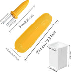 16 Pack Corn Cob Holders and 8 Pack Corn Dishes with Butter Spreader, Corn Dishes and Butter Spreader Set Kits, Corn Cob Holders Skewers BBQ Corn Holders, PEOUWNES Corn on The Cob Holders