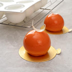 Restaurantware-Pastry Tek 8 Cavities Ball Mold, 1 Oven-Ready Chocolate Mold - Flexible, Freezable, White Silicone Baking Mold, Easy Release, For Making Candies or Chocolates