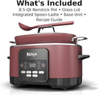 Ninja Foodi PossibleCooker PRO 14-in-1 8.5 Qt Multi-Cooker – Replaces 14 Tools, Nonstick Pot, Glass Lid & Integrated Spoon (Cherry Tarte)