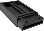Espresso Knock Box Drawer, Stainless Steel Pull-Out Style Coffee Grounds Powder Container Bin for Cafes Restaurant Home Bar, Large, 14.96 x 10.03 x 3.93 inch (Black)