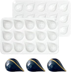 mostsom Silicone Water Droplet Molds 15-Cavity Dessert Mold for Chocolate, Mousse, Jelly, Cake Decorations, Baking Tools (D_ Water Droplet)