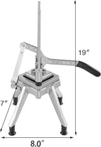 Commercial Vegetable Fruit Chopper W/6-Wedge Slicer&1/4″&3/8″&1/2" Blade Professional Food Dicer French Fry Cutter Onion Slicer Stainless Steel For Tomato Peppers Potato Mushroom