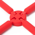 3/Pack Foldable Silicone Trivets, FENGCHEN Folding Trivet, Non-Slip Collapsible Cross Compact Design Expandable Silicone Pot Holder,Red