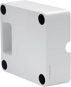 Normcore Compact Knock Box, Metal Espresso Knock Box, Heavy-Duty Knockbox, Anodized Aluminum, Espresso Accessories for Coffee Grounds, White