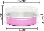 Beasea Mini Pie Tins 20 Pack 8 Oz Aluminum Tart Pans 4 Inch with Lids, Rose Red Disposable Cake Pans for Pie, Tart, Quiche