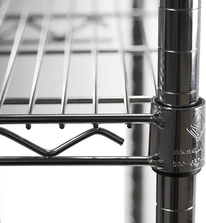 Shelving Inc. 14" d x 42" w Chrome Wire Shelving with 2 Tier Shelves, Weight Capacity 800lbs Per Shelf