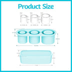 Ice Mold Tray – Round Ice Cube Mold for 40oz Tumbler, Stanley & Hydrojug – Silicone Ice Tray with Storage Bin – Perfect for Cold Drinks & Travel (Light Blue)