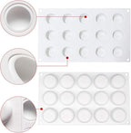OCPO KITCHEN Stone Silicone Mold for Baking Mousse Cake, Candy, Pastry, Chocolate, Cupcake, Jelly, Cookie, Pudding, Cake Decoration Mold, 3D Stone Shape (15-Cavity)