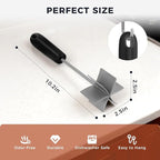 Stainless Steel Meat Chopper & Masher, Coinicxcel 10 Inch Heat Resistant Ground Beef Chopper Tool with 6 Curve Blades & Egonomic Non-Slip Handle, Heavy-Duty Hamburger Smasher Tool Dishwasher Safe