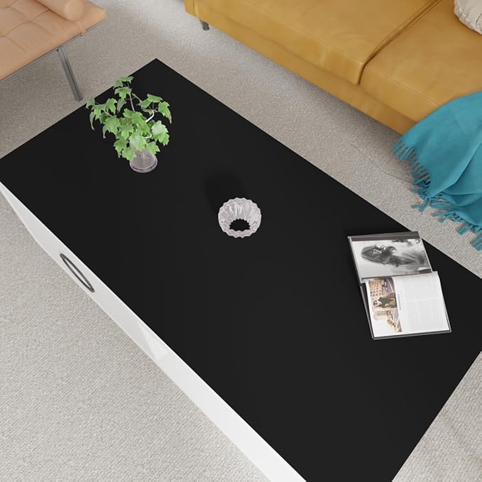 Table Protector Pad - 24x96 Inch Waterproof Easy to Clean Can Conceal Flaws Protector The Table Top from Scratches Used for Coffee Table (Black+Black 24x96)