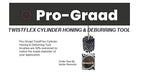 TwistFlex 1-1/2" 180SC Cylinder Hone | 1.5" (38mm) Flexible Cylinder Honing & Deburring Tool | Bore Brush for Hole Diameters 1.37 - 1.5" | Silicon Carbide 180 Grit | 1/4" Shank | 8" Length