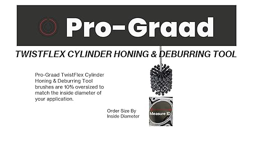 TwistFlex 1" 240SC Cylinder Hone | 1" Flexible Cylinder Honing & Deburring Tool Bore Brush for Hole Diameters 0.93" - 1.02" | Silicon Carbide 240 Grit | 1/4" Shank | 8.25" Length | Pack of 1