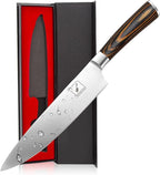 imarku Chef Knife - Pro Kitchen Knife 8 Inch Chef's Knives Japanese SUS440A Stainless Steel Sharp Paring Knife with Ergonomic Handle, Orange Handle, Christmas and Thanksgiving Gifts for Men and Women