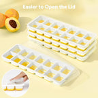 Ice Cube Trays 4 Pack, Airabc Silicone Ice Cube Trays with Removable Lid, Easy-Release Flexible 14-cube Ice Trays, LFGB Certified and BPA Free, Stackable Ice Trays with Covers for Cocktail, Freezer
