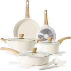 SENSARTE Ceramic Cookware Sets, Pots and Pans Set Non stick, 14-Piece Induction Cookware, Non toxic Healthy Non Stick Kitchen Cooking Set, with Frying Pans Set, PFAS PTFE PFOA PFOS Free
