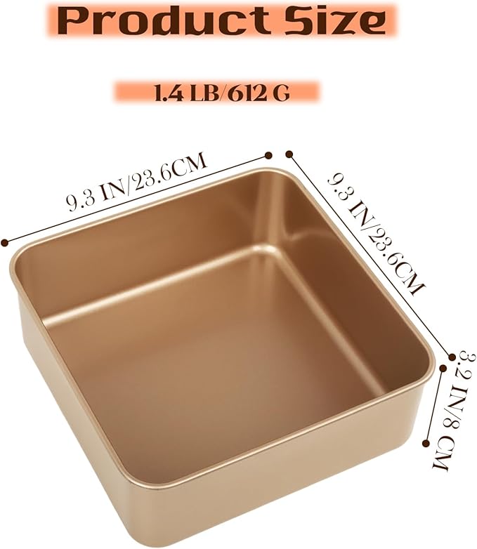 Baking Sheet Pans,2 Pack Nonstick Baking Sheet Pans,Cookie Sheet, Brownie Pan, Bread Pan for Toaster Oven, Small Baking Tray,Bakeware for Cakes, Cookies & Breads (9 Inches)