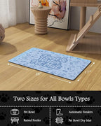 Pet Feeding Mat-Absorbent Dog Mat for Food and Water Bowl-No Stains Quick Dry Water Dispenser Mat-Dog Accessories Pet Supplies-Bowl for Messy Drinkers（Words,17"x28"