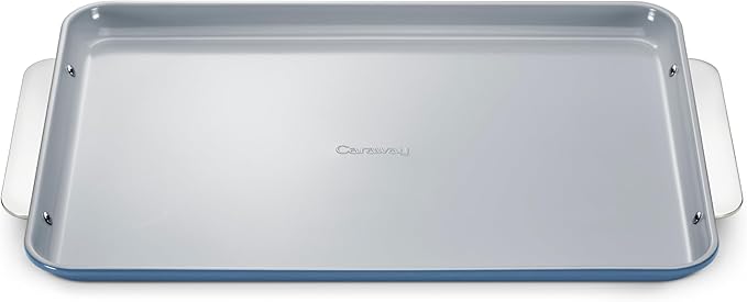Caraway Non-Stick Ceramic Baking Sheet - Naturally Slick Ceramic Coating - Non-Toxic, PTFE & PFOA Free - Perfect for Baking, Roasting, and More - Large (18" x 13") - Slate