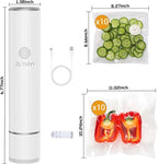 Handheld Vacuum Sealer for Food,Compact Portable Vacuum Sealer Machine Include Reusable Vacuum Sealer Bags Ideal for Preservation Fresh,Sous-Vide,Meal Prep and Food Storage(20 S+M ZZ)
