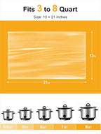 SMARTAKE Slow Cooker Liners, Large Size 13"x 21" Disposable Cooking Bags, Fit 3QT to 8QT for Slow Cooker, Cooking Trays, Suitable for Oval & Round Pots, 60 Liners