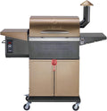 Z GRILLS 8-in-1 Outdoor BBQ Grill with PID 2.1 Controller, Wood Pellet Smoker, Auto Temperature Control, Huge Storage Cabinet Side Shelf with Tool Hooks, 572 sq in Cooking Area for Camping Party