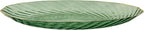 PLASTICPRO 30 Pack Plastic Plates Set of 15-10 inch Plates and 15-7 inch Plates, Elegant Clear Green Spiral and Gold Rim Disposable Fancy Plates Premium Heavyweight