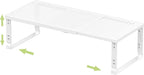 Adjustable Expanable Stackable Spice Rack Shelf Pantry Storage Organizer for Kitchen Cabinet,Countertop,Bathroom and More.Space is no Longer Limited(1Pack/White/Medium)