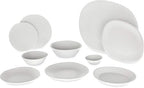 Carlisle FoodService Products Ridge Resuable Plastic Plate Coupe Plate for Home and Restaurant, Melamine, 10 Inches, Cement, (Pack of 12)