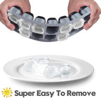 Ice Cube Tray 4 Pack, Easy-Release & Flexible 56 pcs Silicone Ice Cube Trays with Spill-Resistant Removable Lid, Stackable Ice Trays with Covers for Freezer, Cocktail
