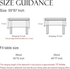 ISAENNE Designer French Red Table Cloth for Rectangle Table,Fall Linen Tablecloth with Cashew Pattern,Stain Proof Decor Tablecloths for Dining Thanksgiving Kitchen,55"*87"-Chauffrey D