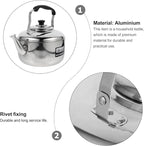 Cabilock 6L Stainless Steel Whistling Tea Kettle Large Capacity Stove Top Water Pot with Ergonomic Handle for Home Kitchen