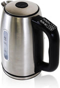 Kenmore Electric Kettle - Cordless Digital Calentador De Agua, Stainless Steel Instant Tea Pot, Preset Temperature Control, Automatic Shut-Off, Rapid Boil, Hot Water Boiling Heater, 1.7 Liter Silver