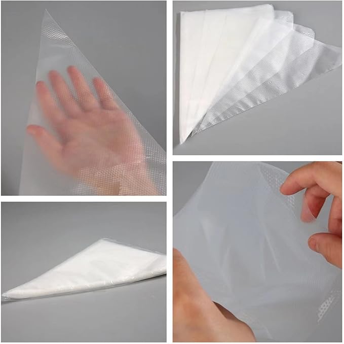 Disposable Piping Bags 18 inch, 200 Pcs Disposable Piping Bags, Disposable Large Pastry Bags for Cupcake, Cake Disposable Decorating Bags for Frosting