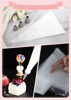 22 Inch Pastry Bags Disposable, 100 Pcs Thick Long Piping Decorating Bags for Frosting, Royal Icing, Professional Cupcake Cake Supplies for Baking and Decorating