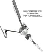 OEMTOOLS 25041 Adjustable Engine Cylinder Hone Deglazer, Honing Tool with 3 Medium Grit 4 Inch Stones, Compatible Standard Drills for Positive Engine Honing Cutting at All Speeds