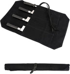 HERSENT Chef's Knife Roll Bag,Portable Travel Chef Knife Case Carrier Storage Bag with 4 Slots Best Gift for Pro Chef or Culinary Enthusiasts Men Women