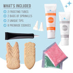 Sweets Indeed Holiday Cookie Decorating Kit plus Sprinkles Frosting Tubes nozzles 14.17 ounces Perfect for baking and cookie decoarting (Easter)