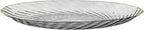 PLASTICPRO 30 Pack Plastic Plates Set of 15-10 inch Plates and 15-7 inch Plate, Elegant Clear Spiral and Gold Rim Disposable Fancy Plate Premium Heavyweight